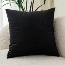 Black suede hot sale throw pillows